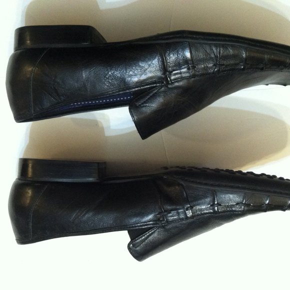 ROBERT WAYNE MENS BLACK LEATHER SLIP-ON LOAFERS DRESS SHOES SIZE: 9.5M main image 6